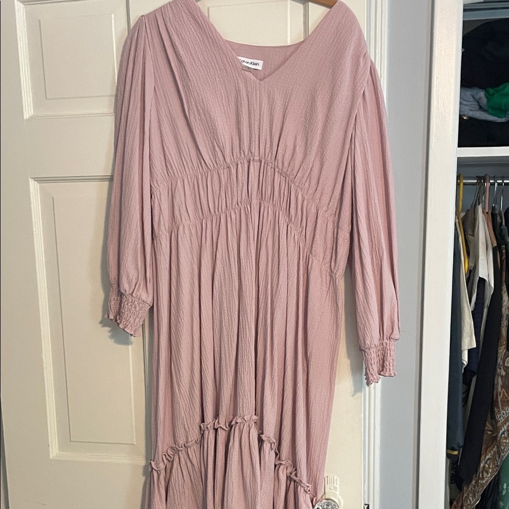 Calvin Klein Dusty Rose Textured Dress
